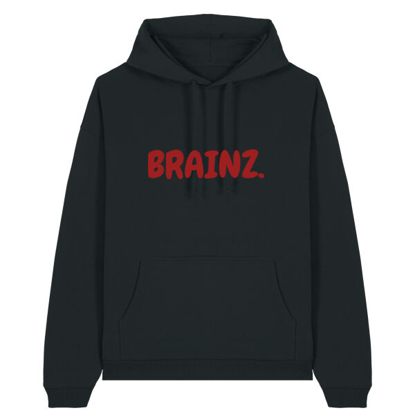BRAINZ. Hoodie RED TEKST  Thumbnail